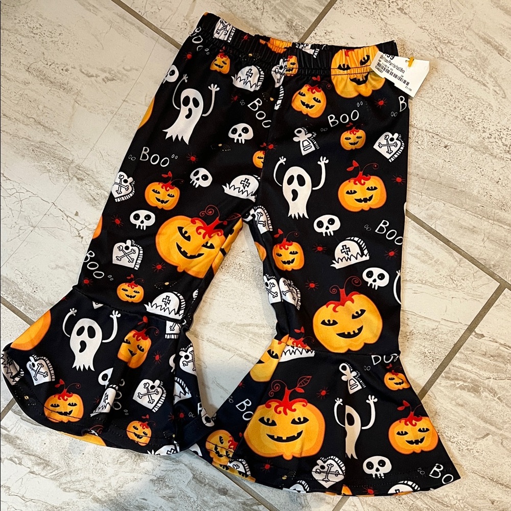 Halloween Ghost and Pumpkin Kids Costume Pants